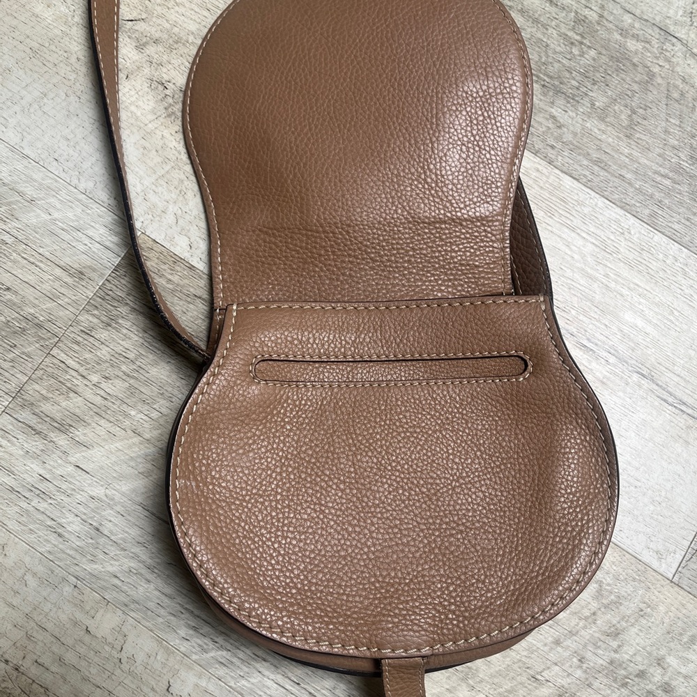 Chloe Brown Crossbody Bag with Gold Accents - Picture 7 of 15